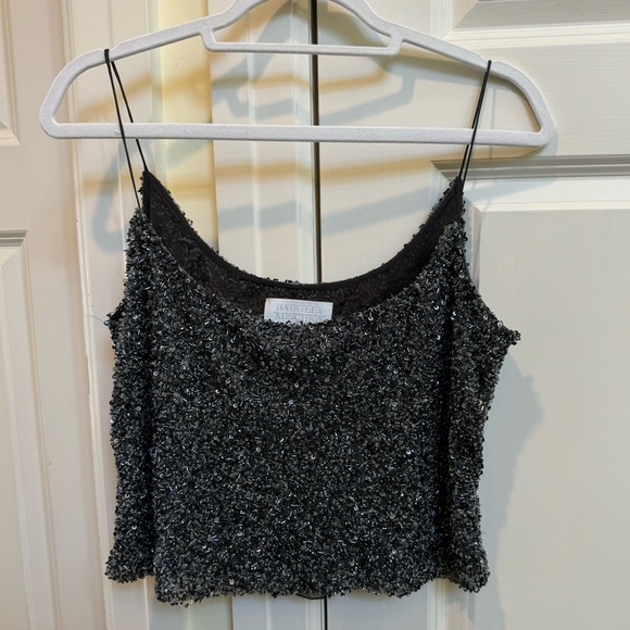 Badgley Mischka Vintage Beaded Crop Top - Picture 3 of 7